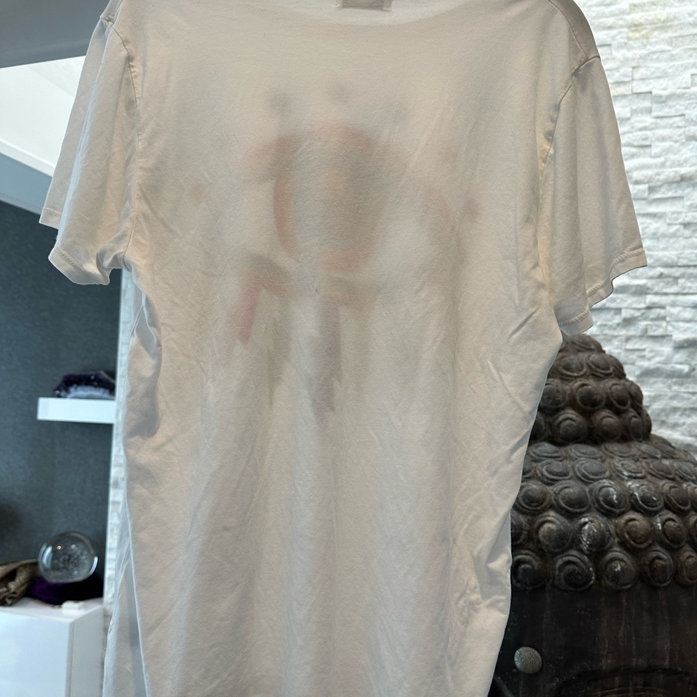 Lauren Moshi Wolf Rainbow Lightening Eye White Tee shirt Small - Picture 5 of 8